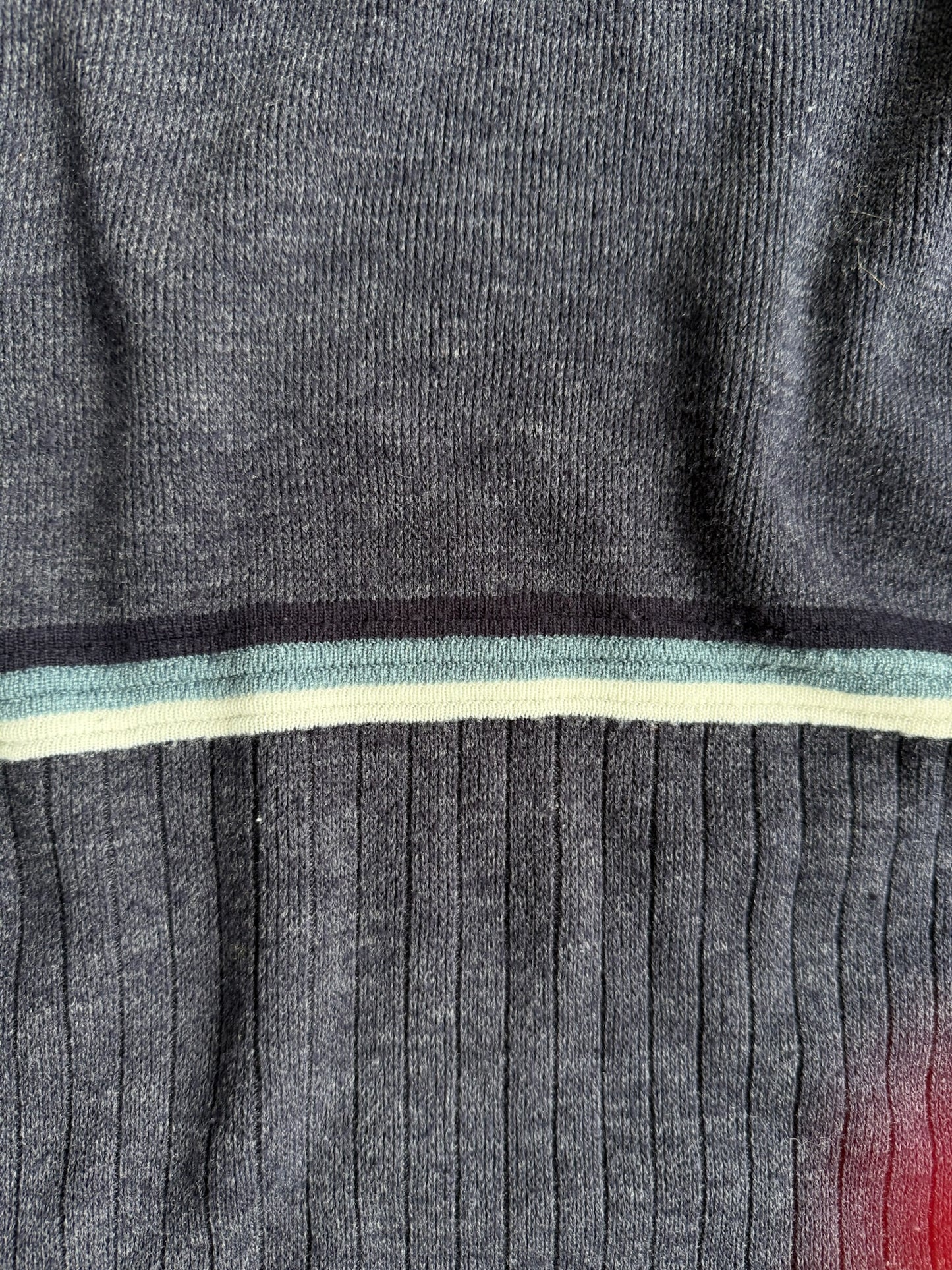 Vintage Anchor Blue Stripe Sweater - XL