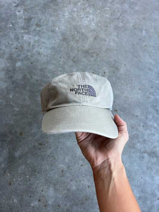 Vintage Cream North Face Strapback Hat