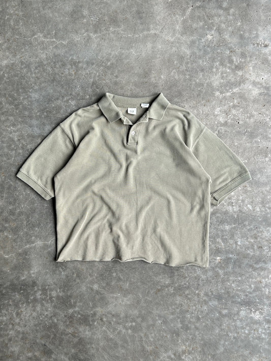 Vintage Faded Green GAP Cropped Polo - M
