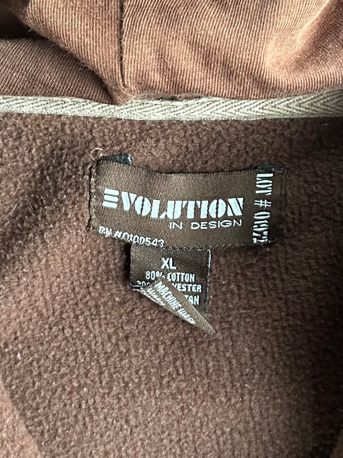 Brown Evolution Zip Up - XL