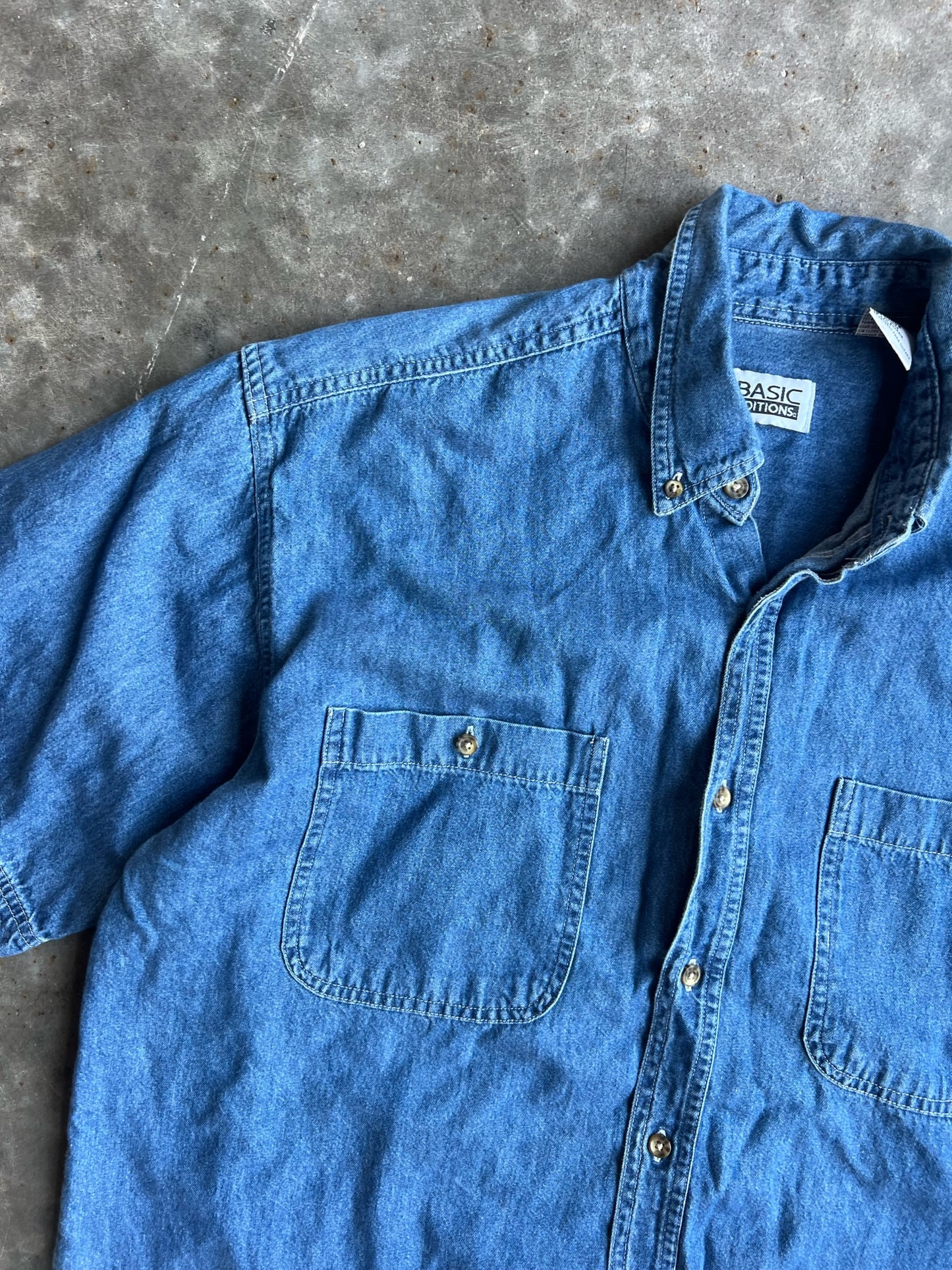 Vintage Basic Denim Top - M