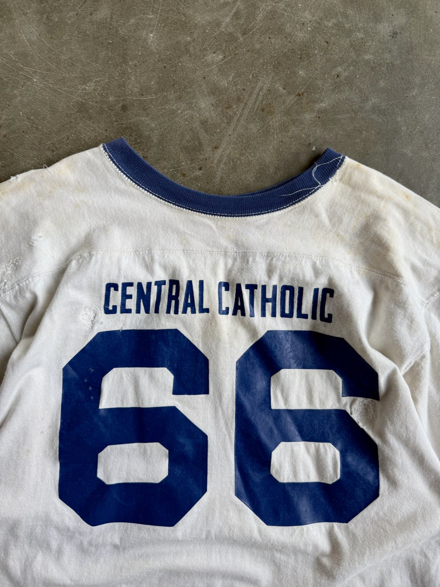 True Vintage Single Stitch Central Catholic Distressed Jersey Tee - L