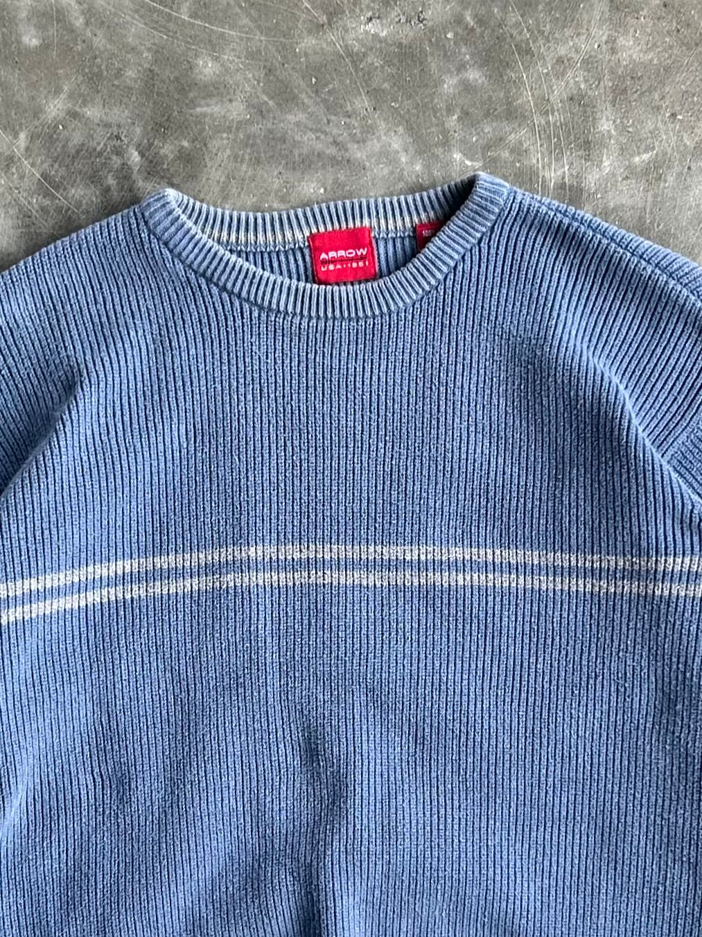 Vintage Blue Arrow Sweater - M