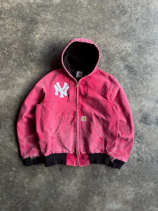 Vintage Pink Yankees Carhartt Jacket - M