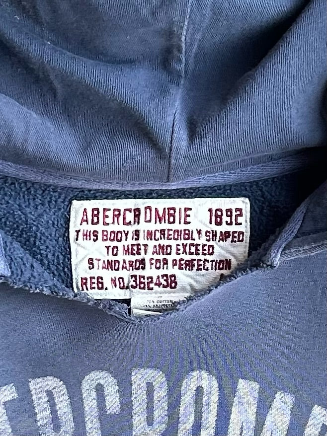 Vintage Navy Abercrombie Physical Education Hoodie - S