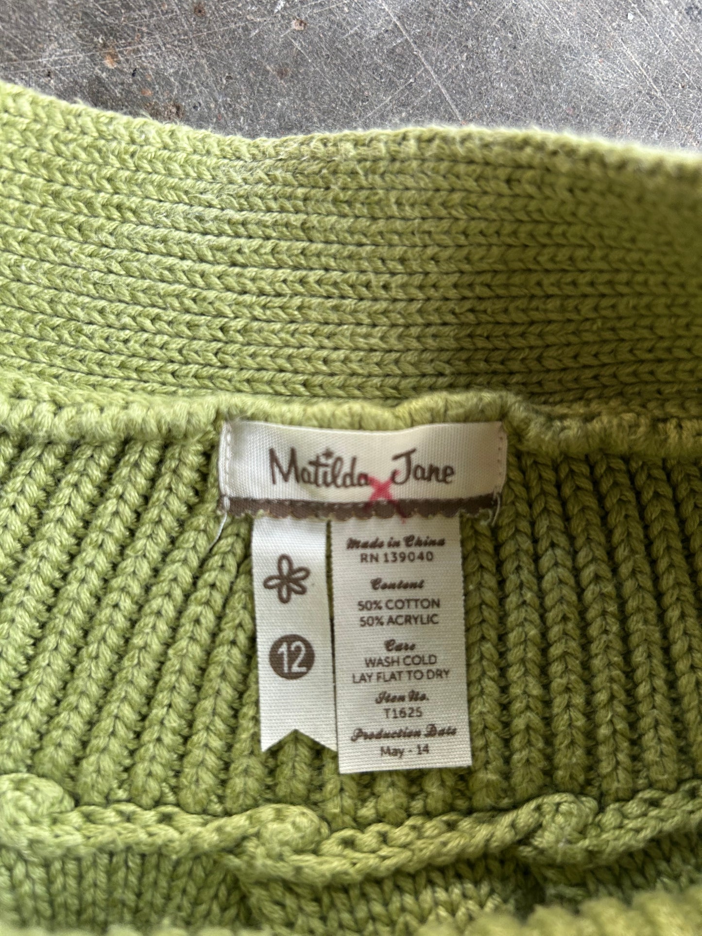 Vintage Matilda Jane Green Sweater Top - S