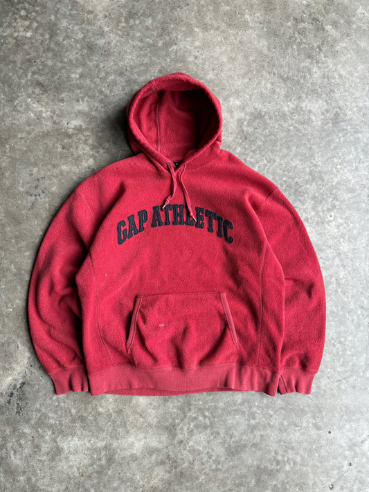 Vintage Gap Athletic Deep Red Fleece Hoodie - L