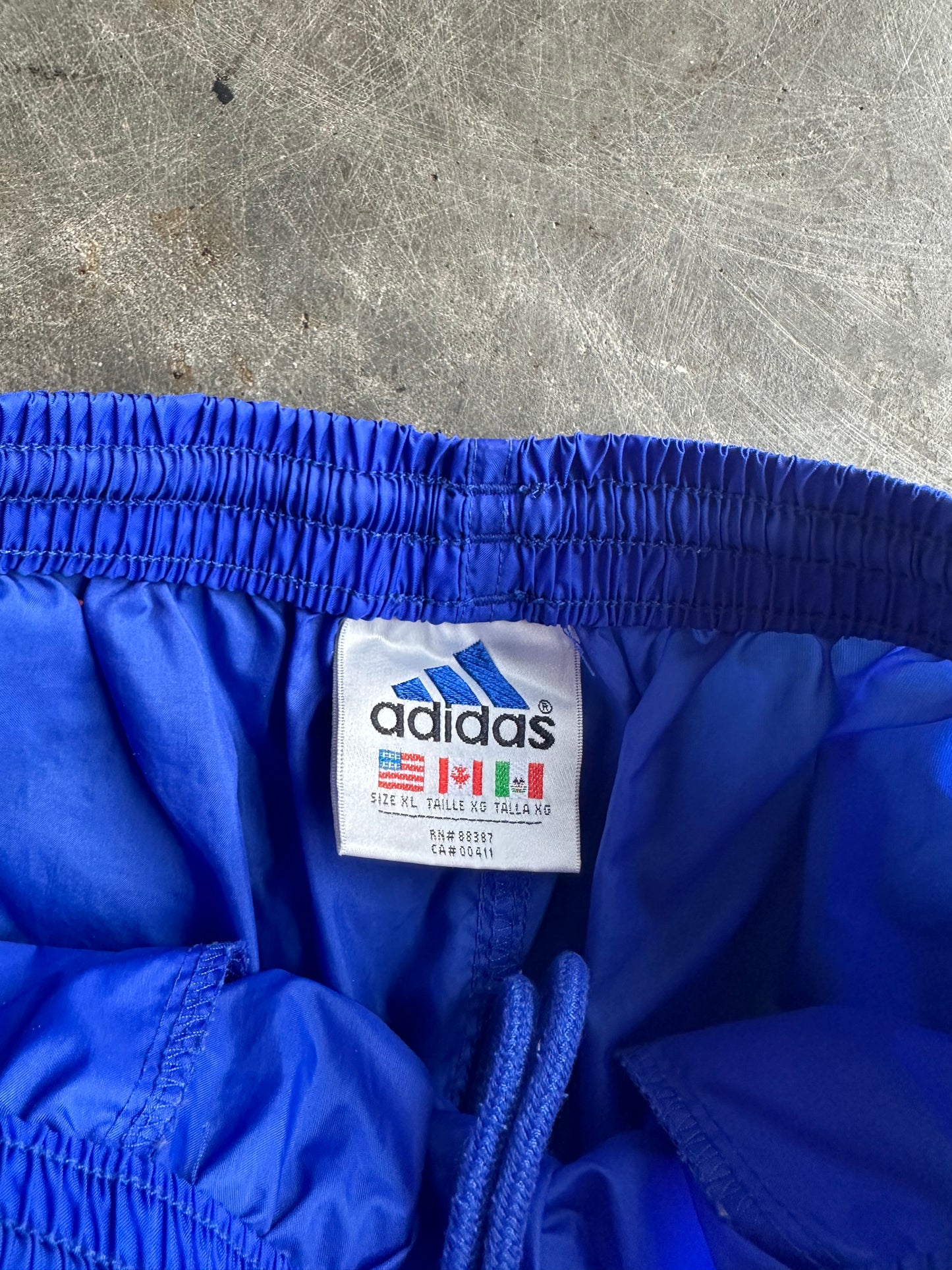 Reworked Blue Adidas Shorts - XL