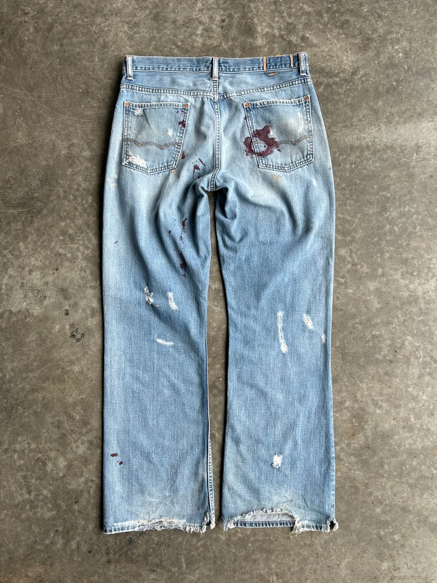 Vintage Distressed American Eagle Outfitters Faded Denim Pants - 34