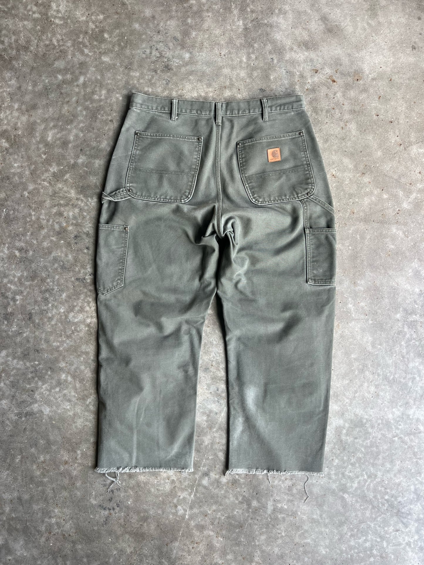 Vintage Green Carhartt Double Knee Pants - 36