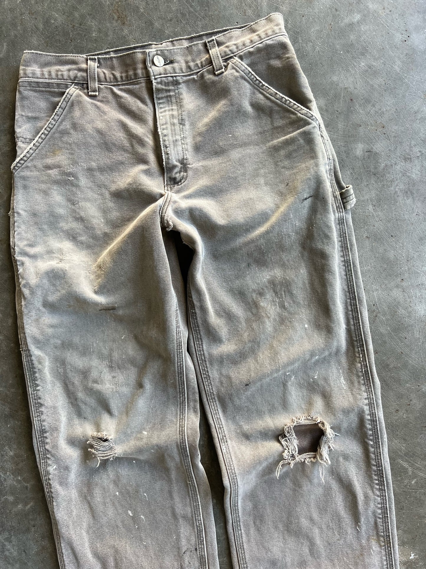 Vintage Distressed Light Brown Carhartt Carpenter Pants - 32