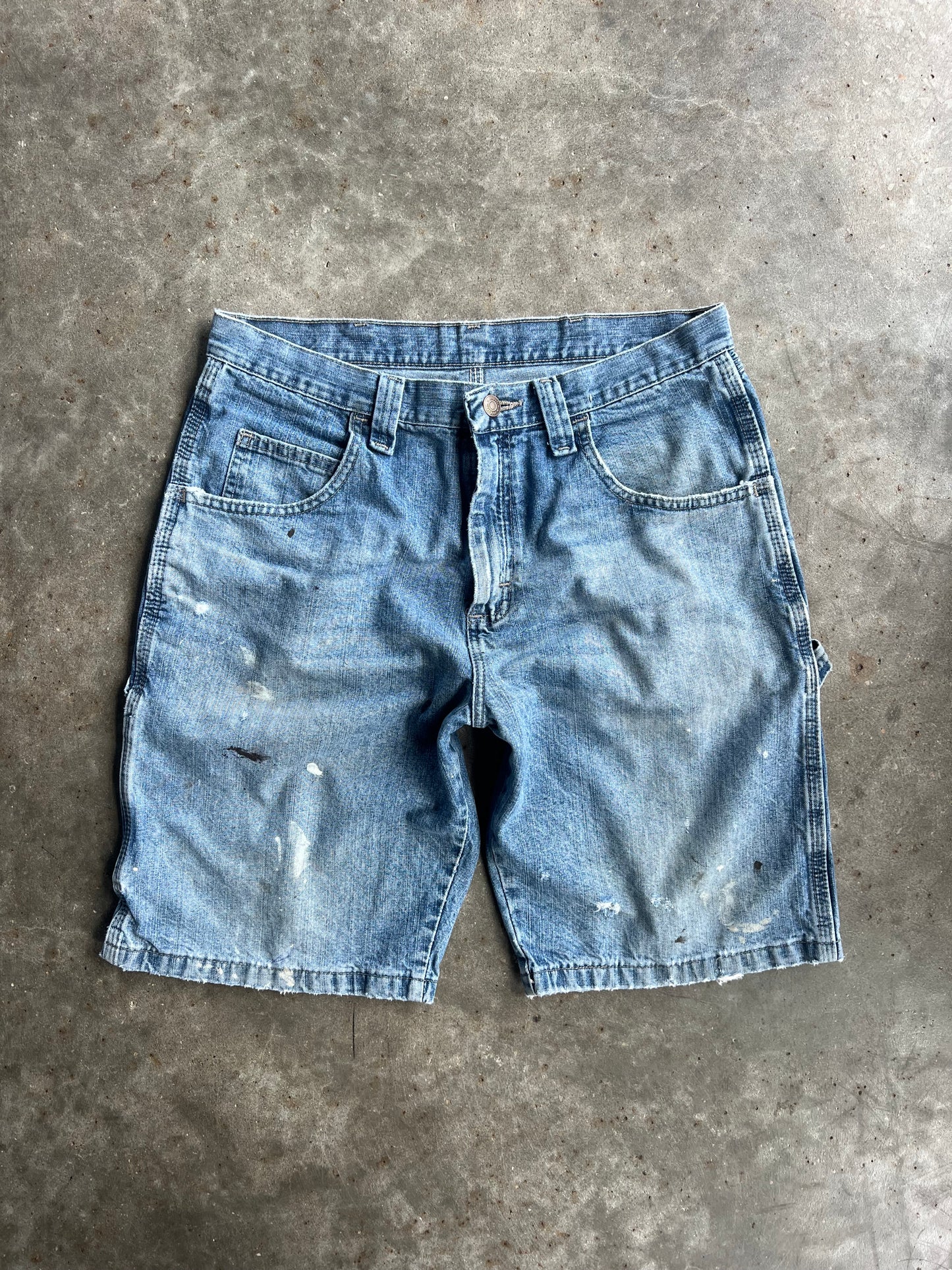 Vintage Painted Wrangler Denim Shorts - 33