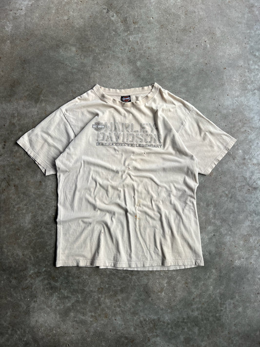 Vintage Cream Harley Davidson Shirt - XXL