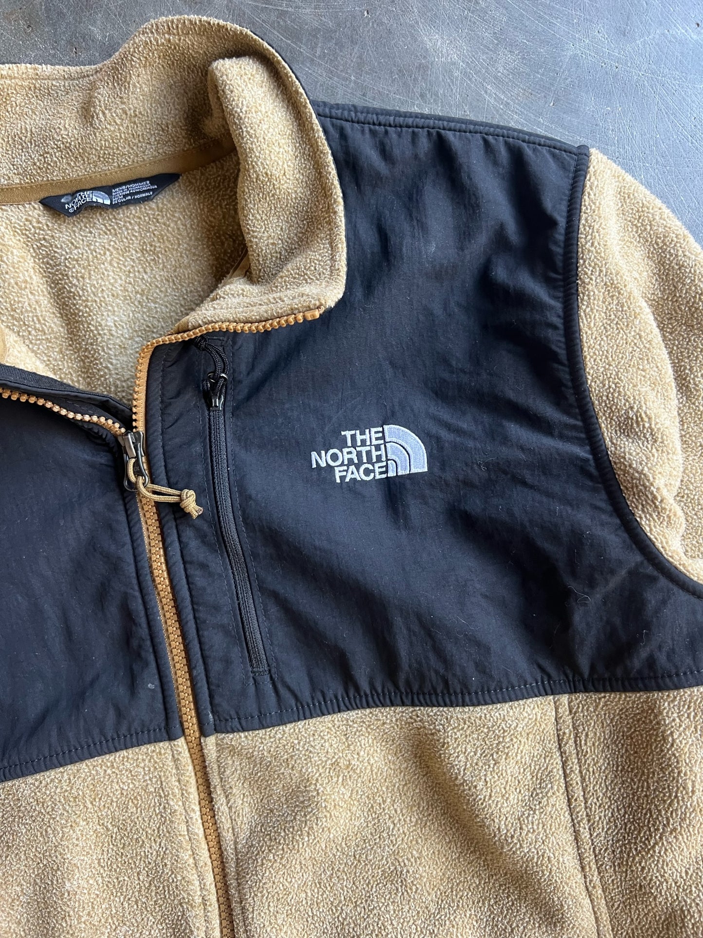 Vintage Tan Fleece North Face Zip Up - M