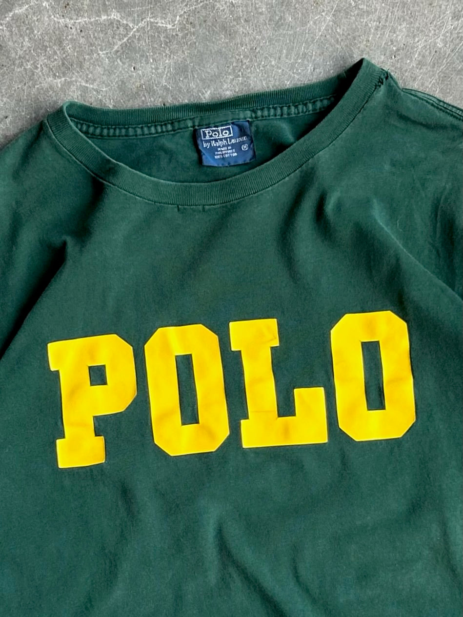 Vintage Green Polo Ralph Lauren Tee - M