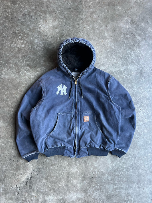 Vintage Yankees Navy Hooded Carhartt Jacket - L