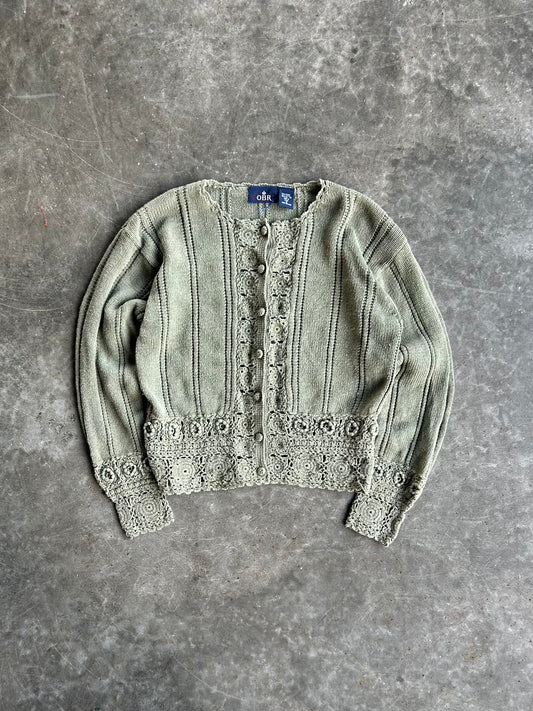 Vintage OBR Sage Button-Up Sweater - S