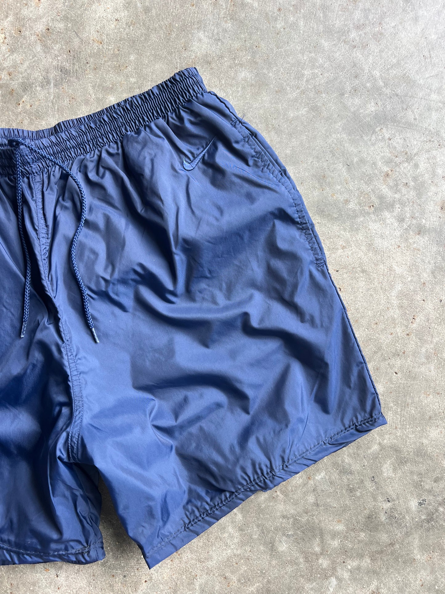 Vintage Reworked 90s Navy Nike Shorts - XL