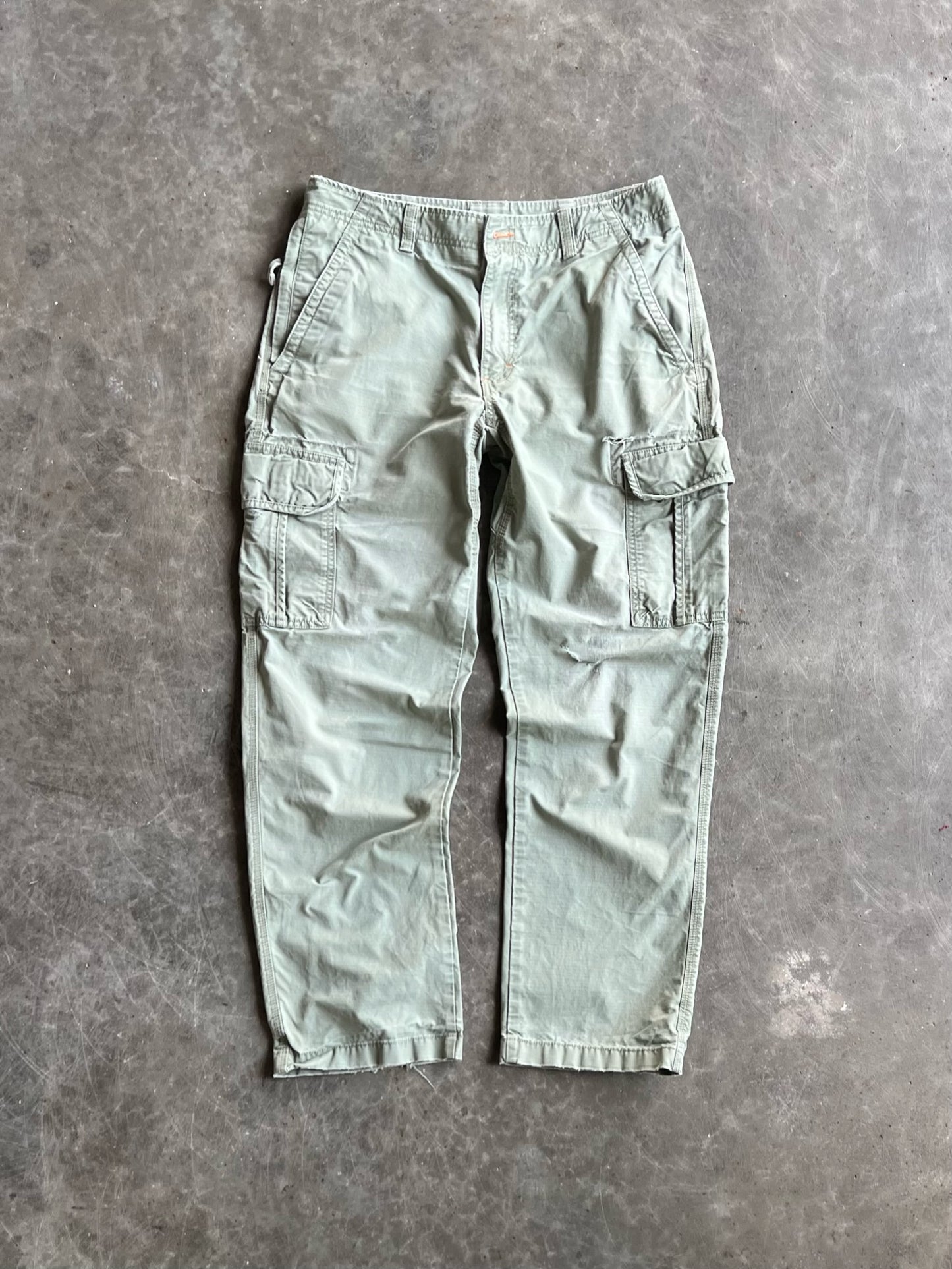 Vintage L.L. Bean Olive Green Cargo Pants - 34