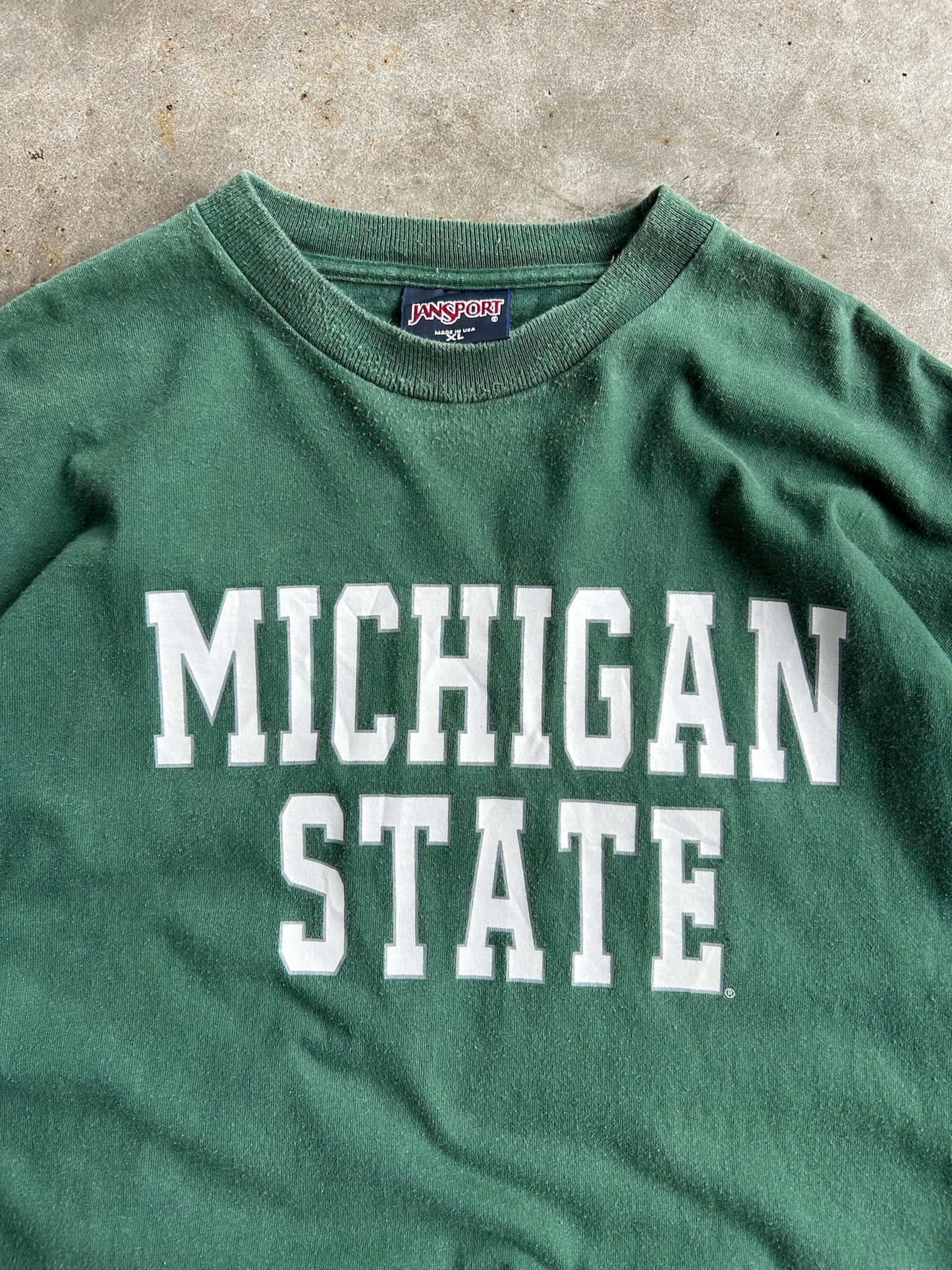 Vintage Green Michigan State Long Sleeve - XL