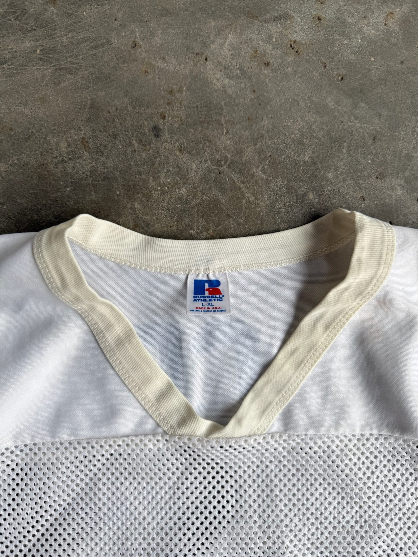 Vintage J Cruz Cropped White/Blue Jersey - XL