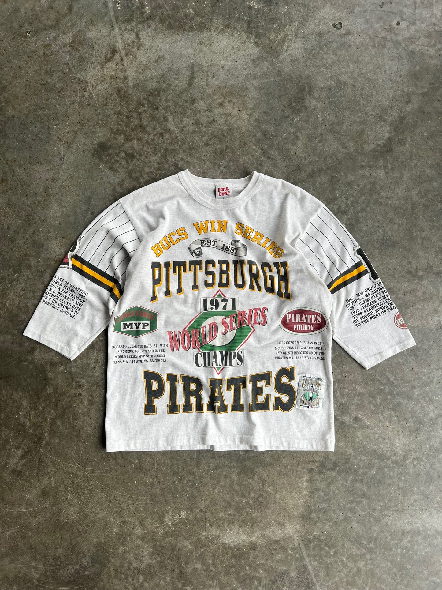 Vintage Pittsburg Pirates Single Stitch Long Gone Shirt - L