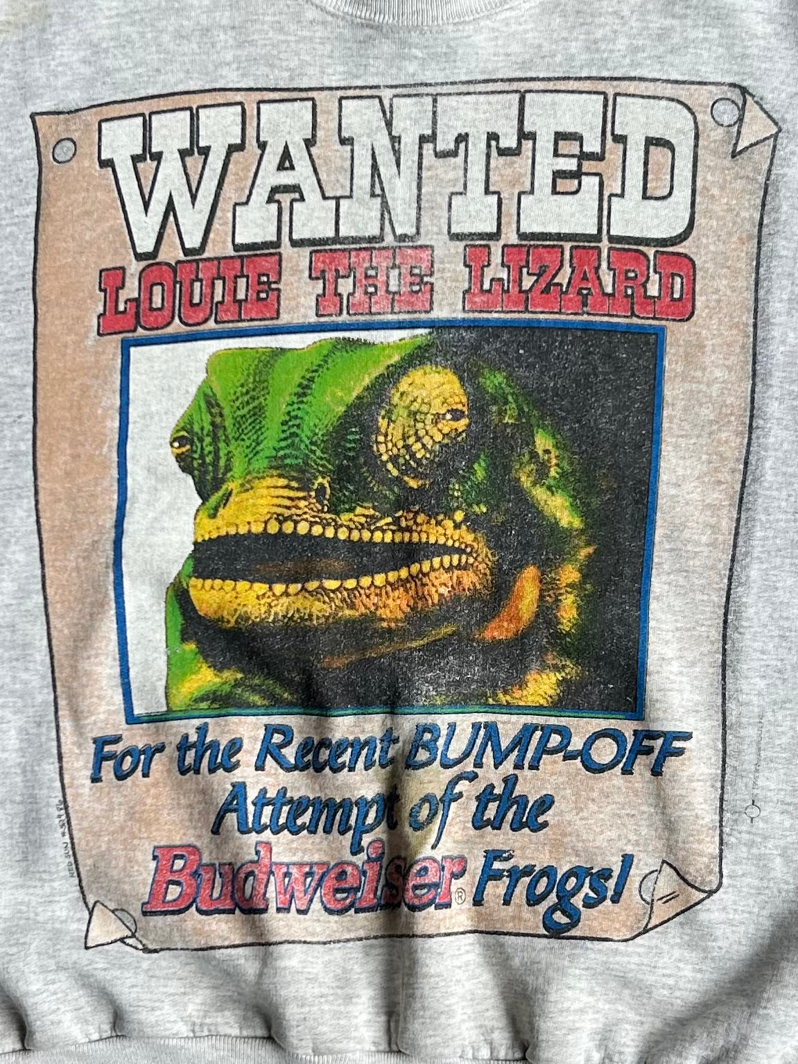 Vintage Budweiser Louie the Lizard Crew - L