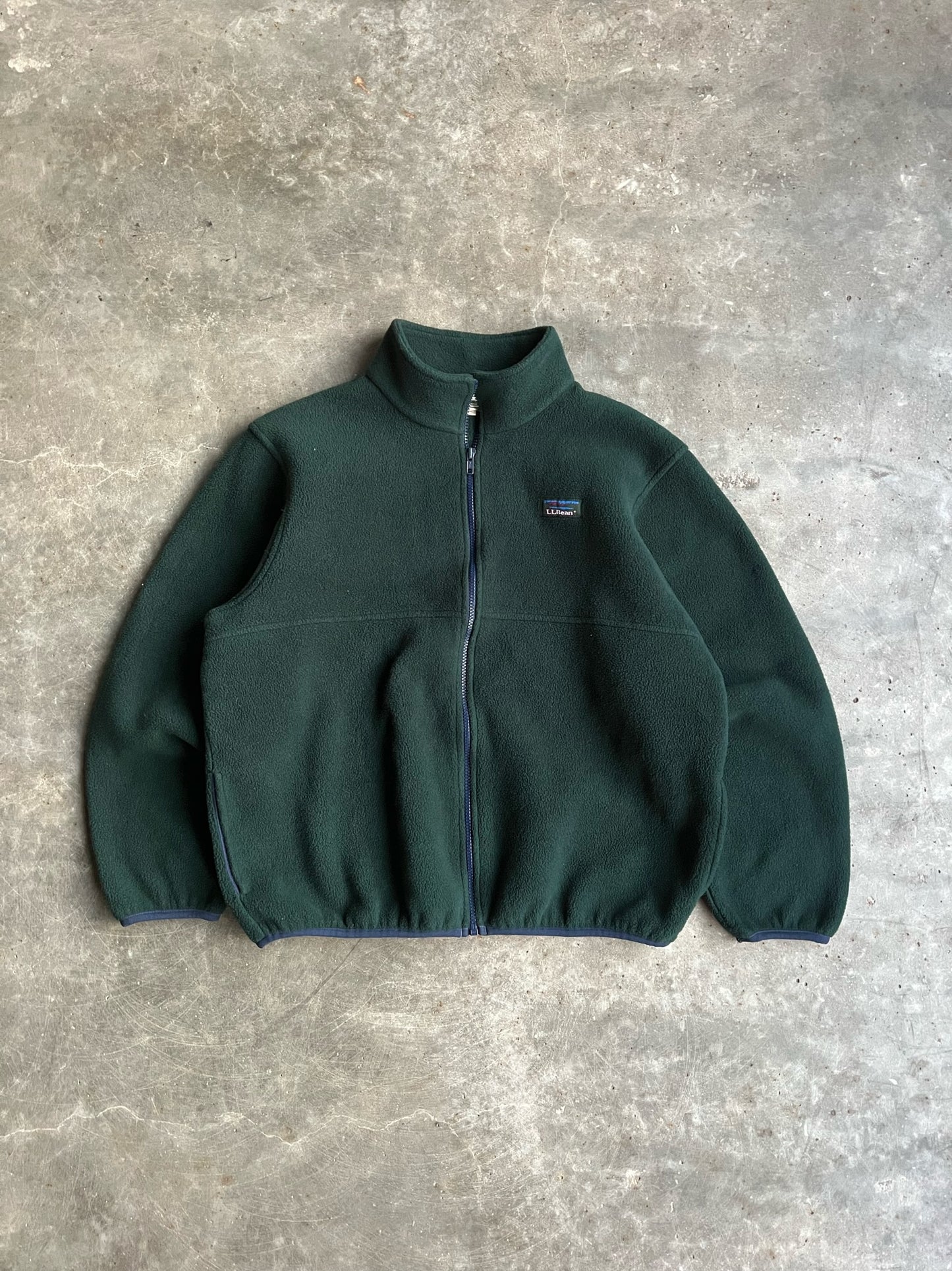 Vintage Green L.L Bean Fleece Zip Up - L