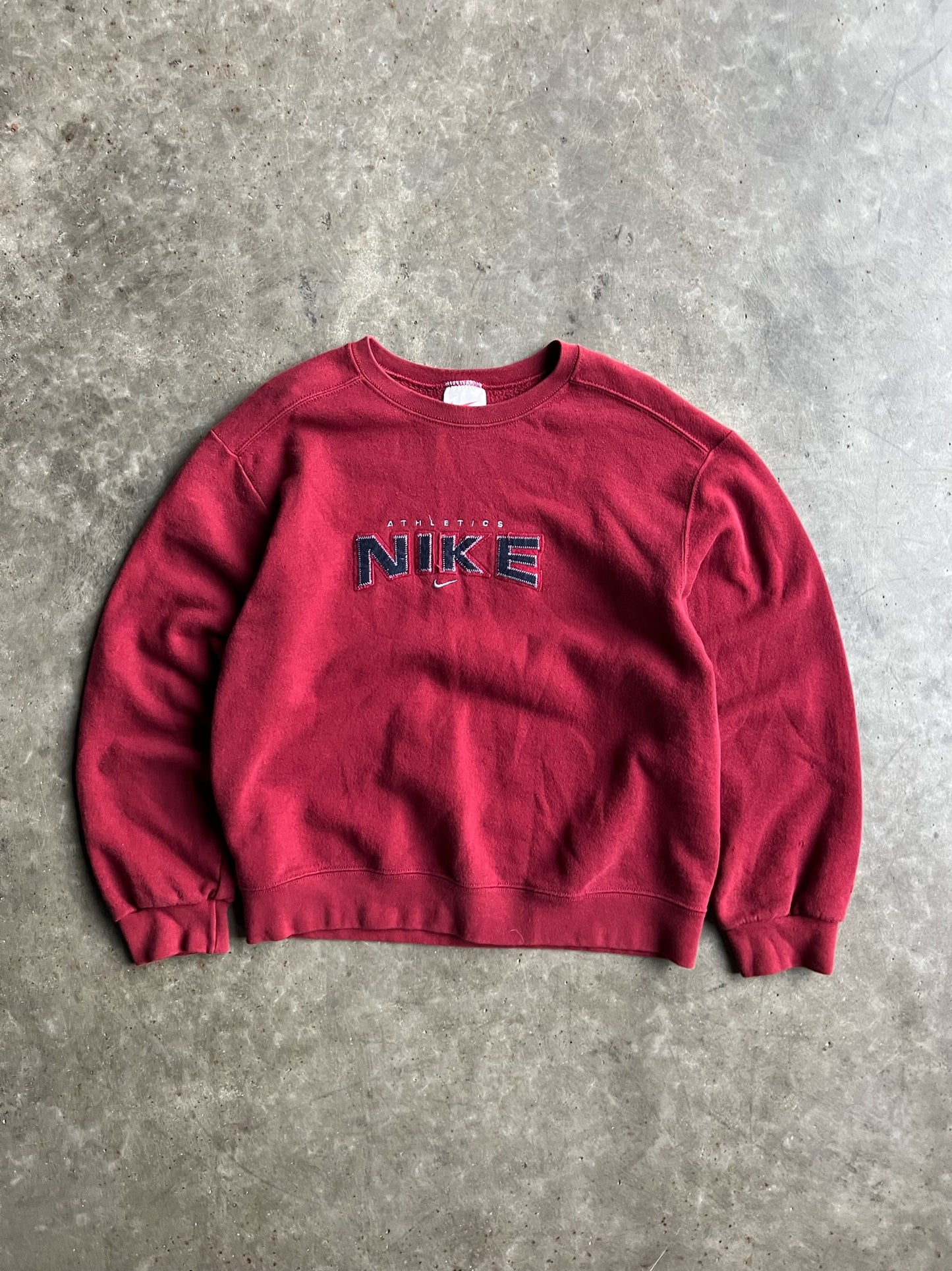 Vintage Maroon Nike Athletics Crew - M