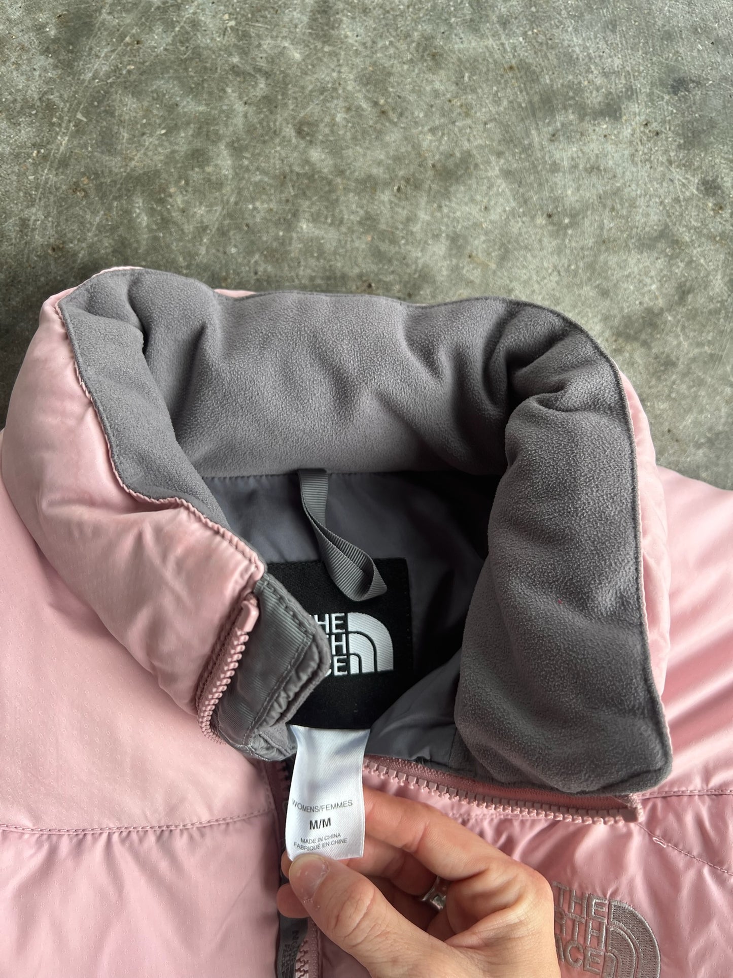 Vintage Baby Pink North Face Puffer Jacket - M