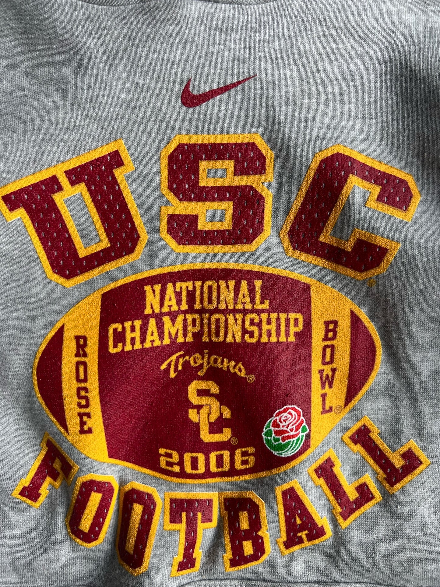 Vintage Grey USC Football Rose Bowl Championship Nike Hoodie - L