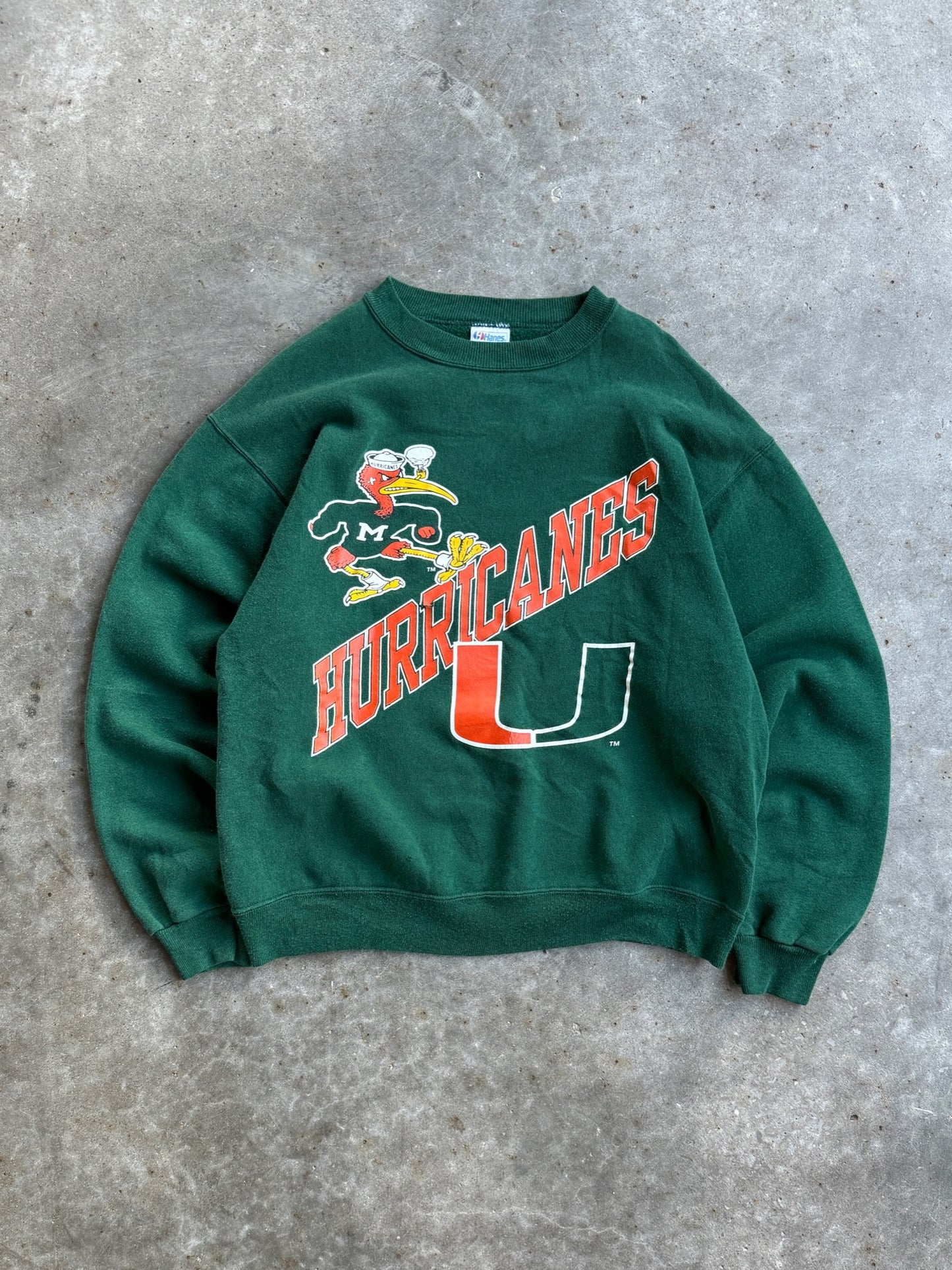 Vintage Miami Hurricanes Crew - XL