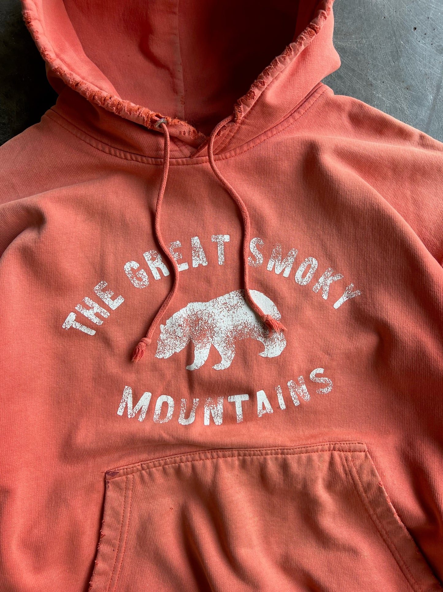 Vintage Orange Smoky Mountains Hoodie - XL