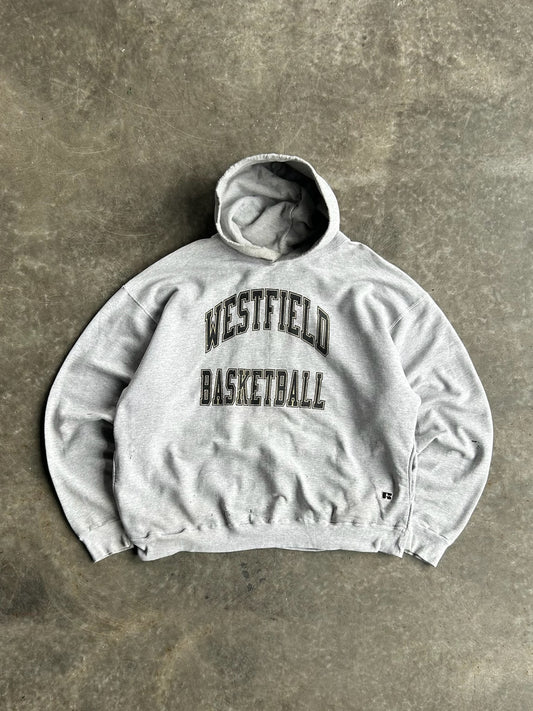 Vintage Grey Westfield Basketball Hoodie - XXL