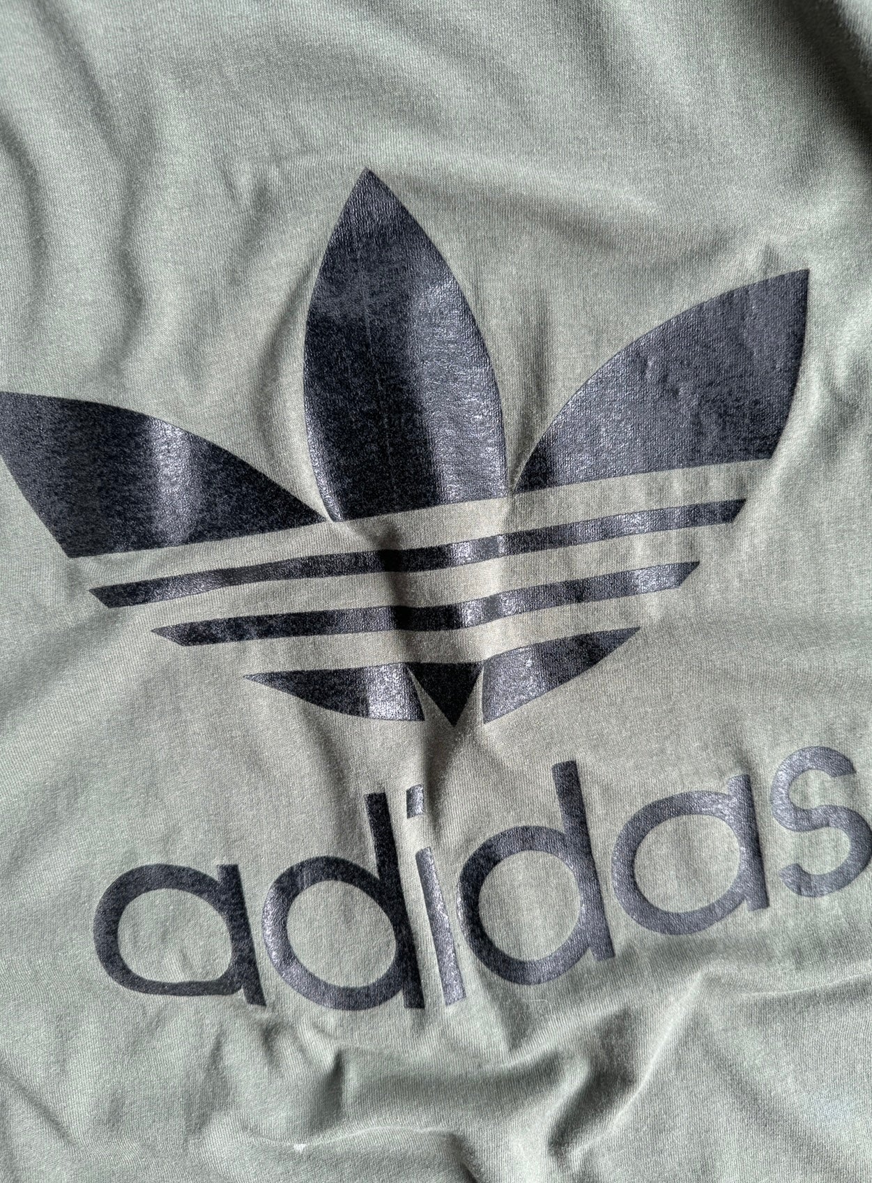 Vintage Green Adidas Logo Shirt - XL