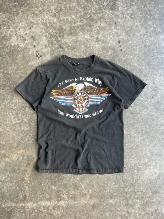 Vintage Black Harley Davidson Monarch Shirt - M