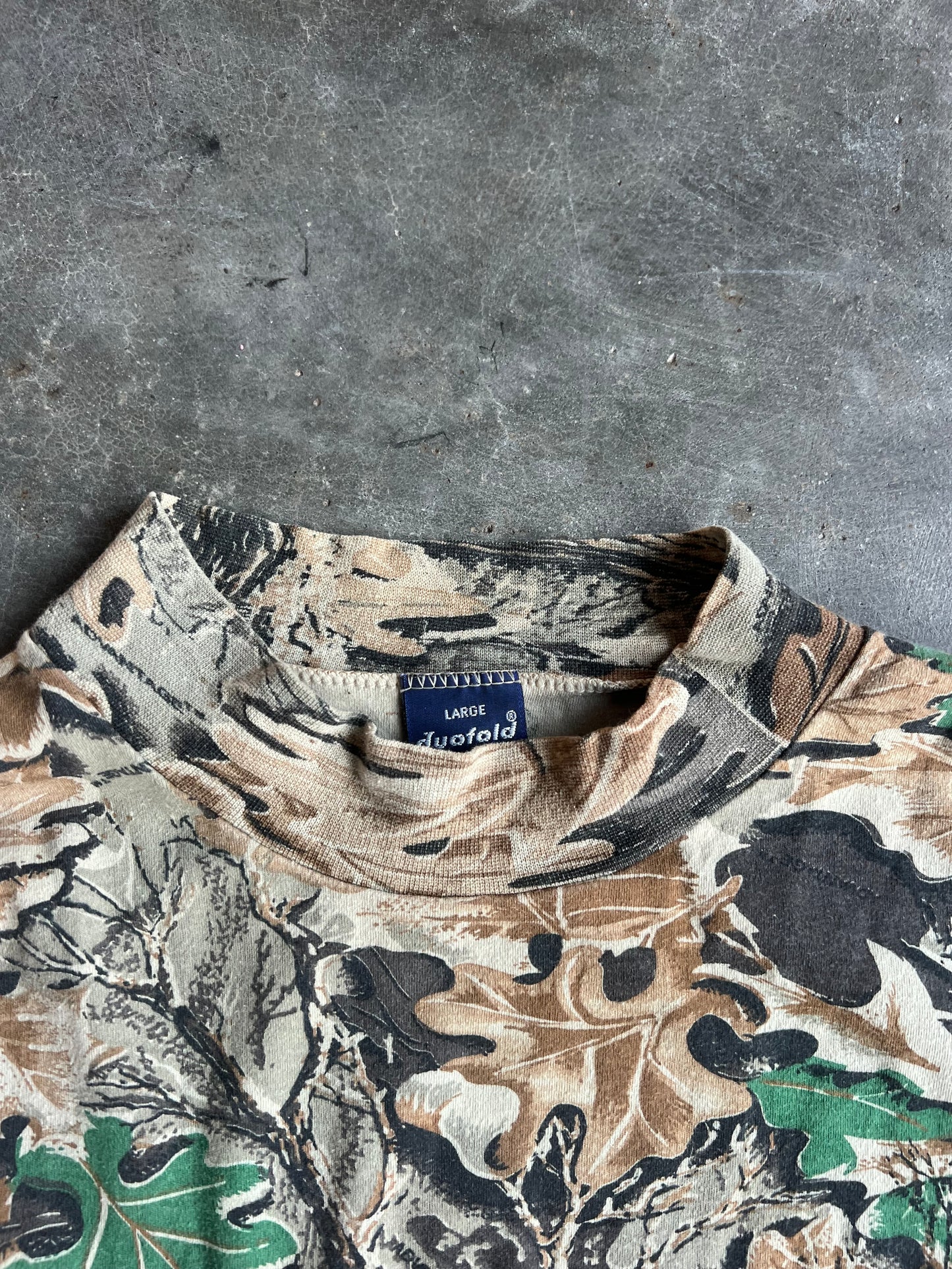 Vintage Duofold Camo Long Sleeve Shirt - L