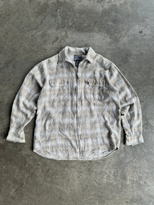 Vintage QUIZZ Zip Up Flannel - M