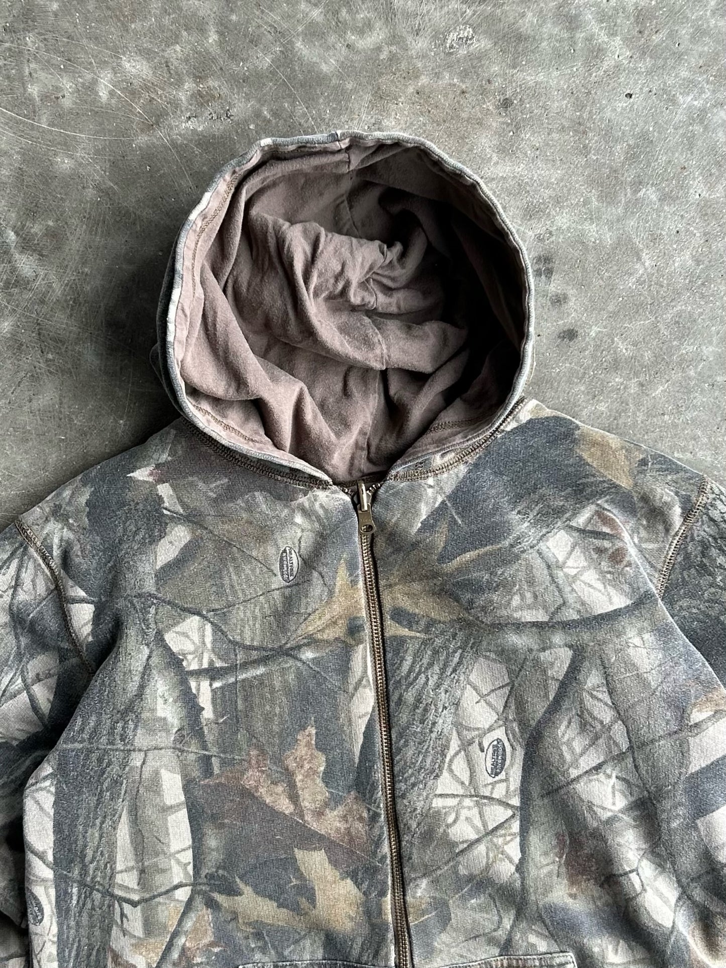 Vintage Camo Realtree Distressed Zip Up - M