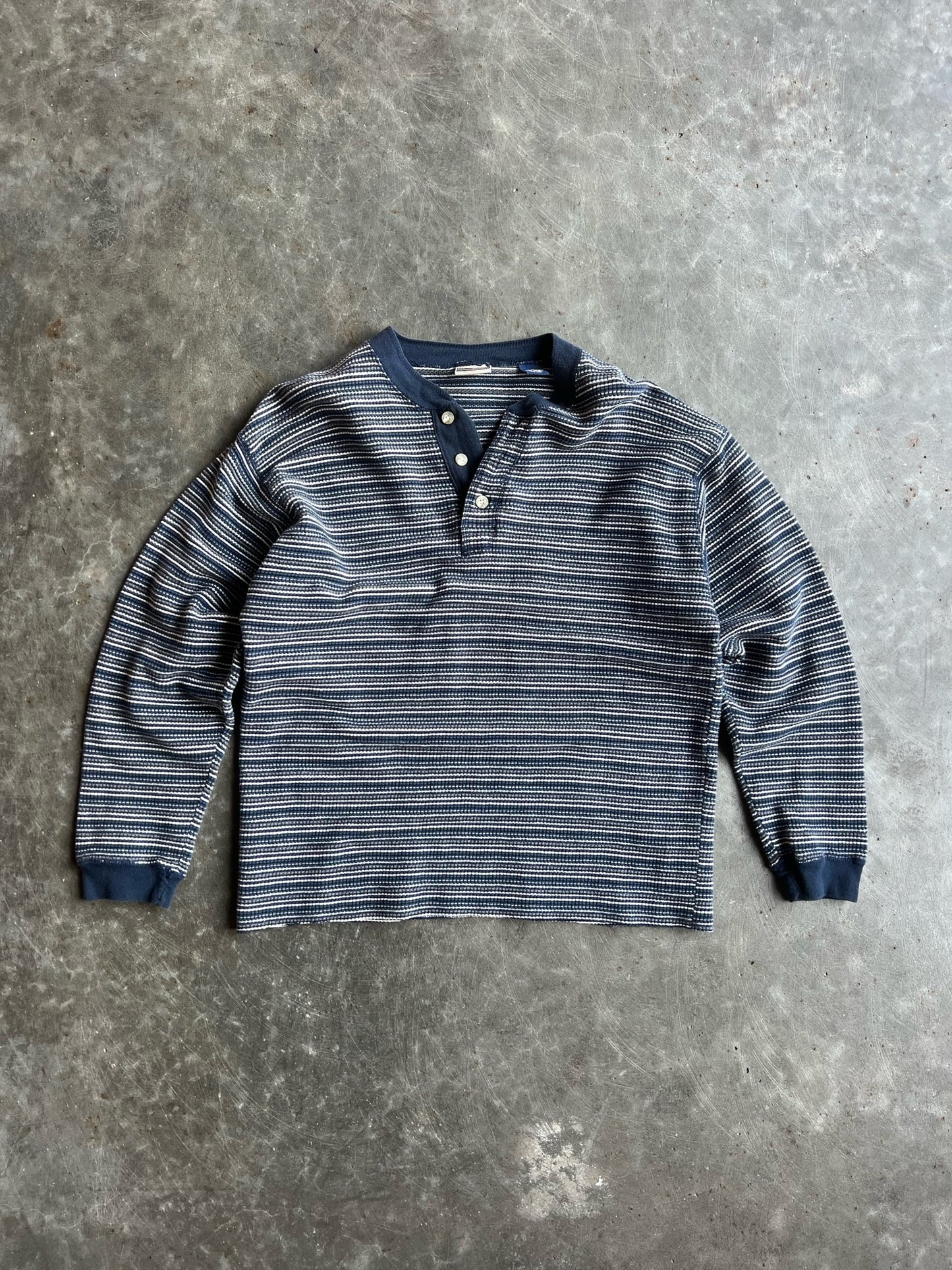 Vintage Navy Striped County Seat Shirt - M