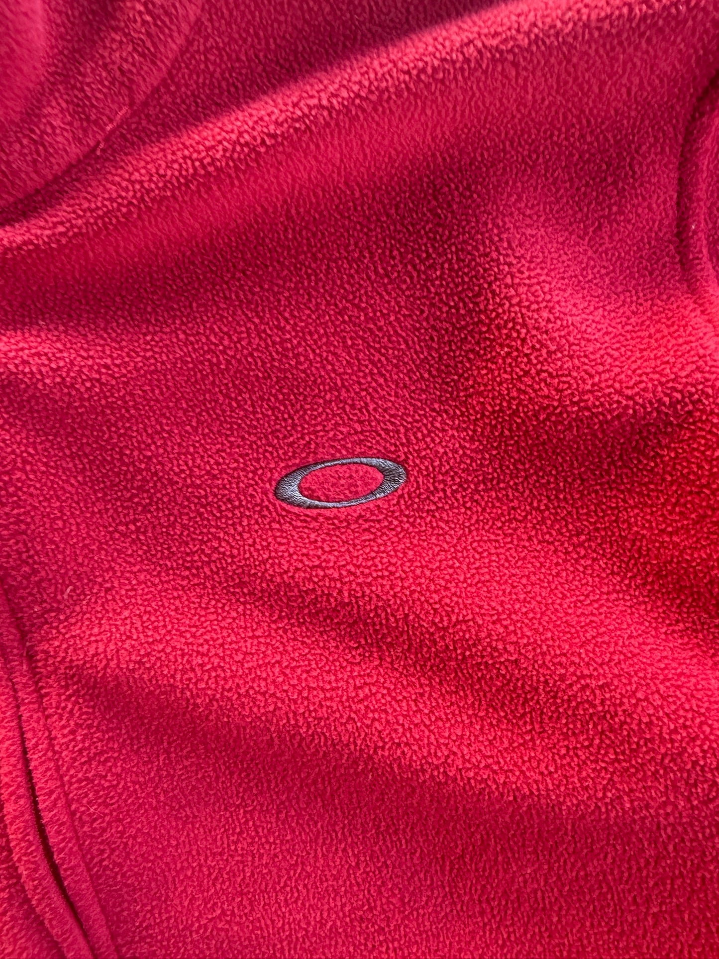 Vintage Red Fleece Oakley Zip Up - XL