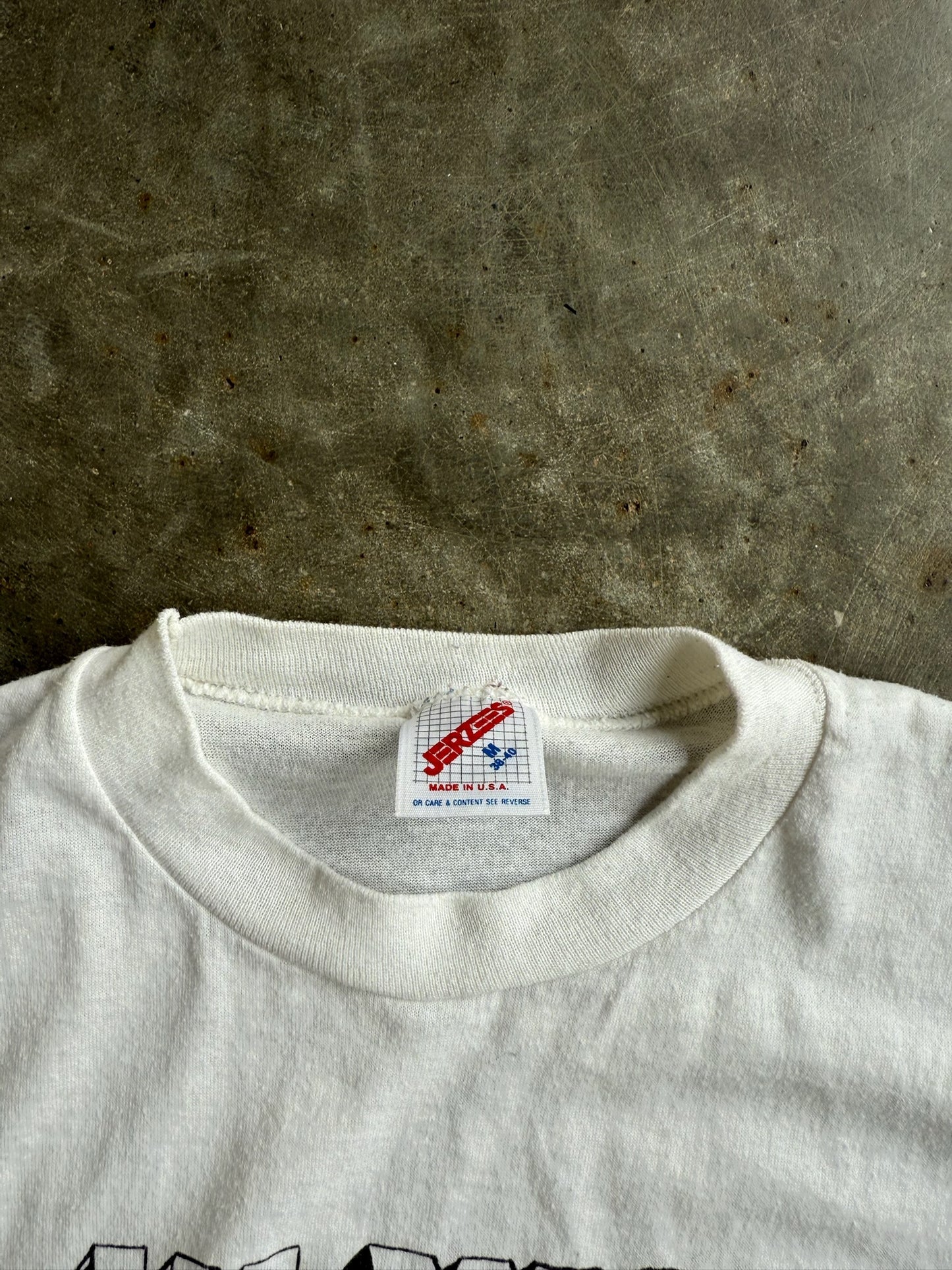 True Vintage White ULWC Distressed Tee - M