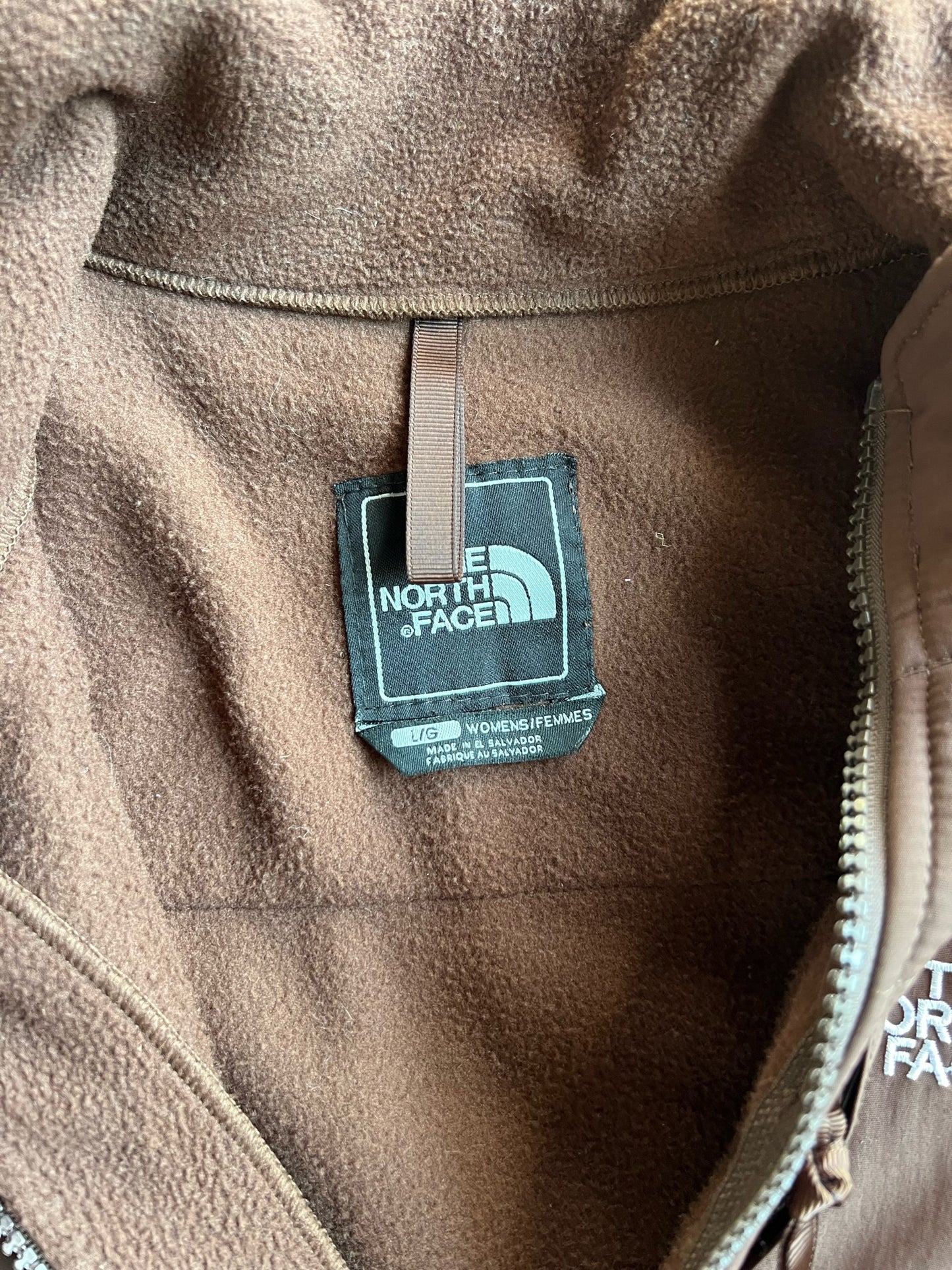 Vintage Brown Fleece North Face Zip Up Jacket - L