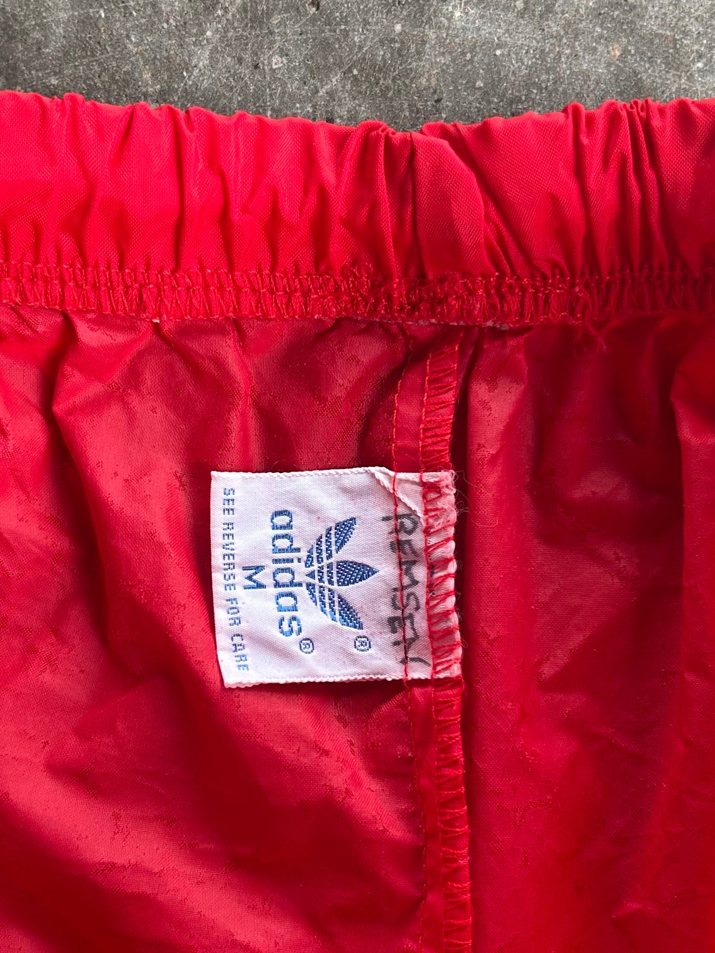 Vintage Red Adidas Track Pants - M