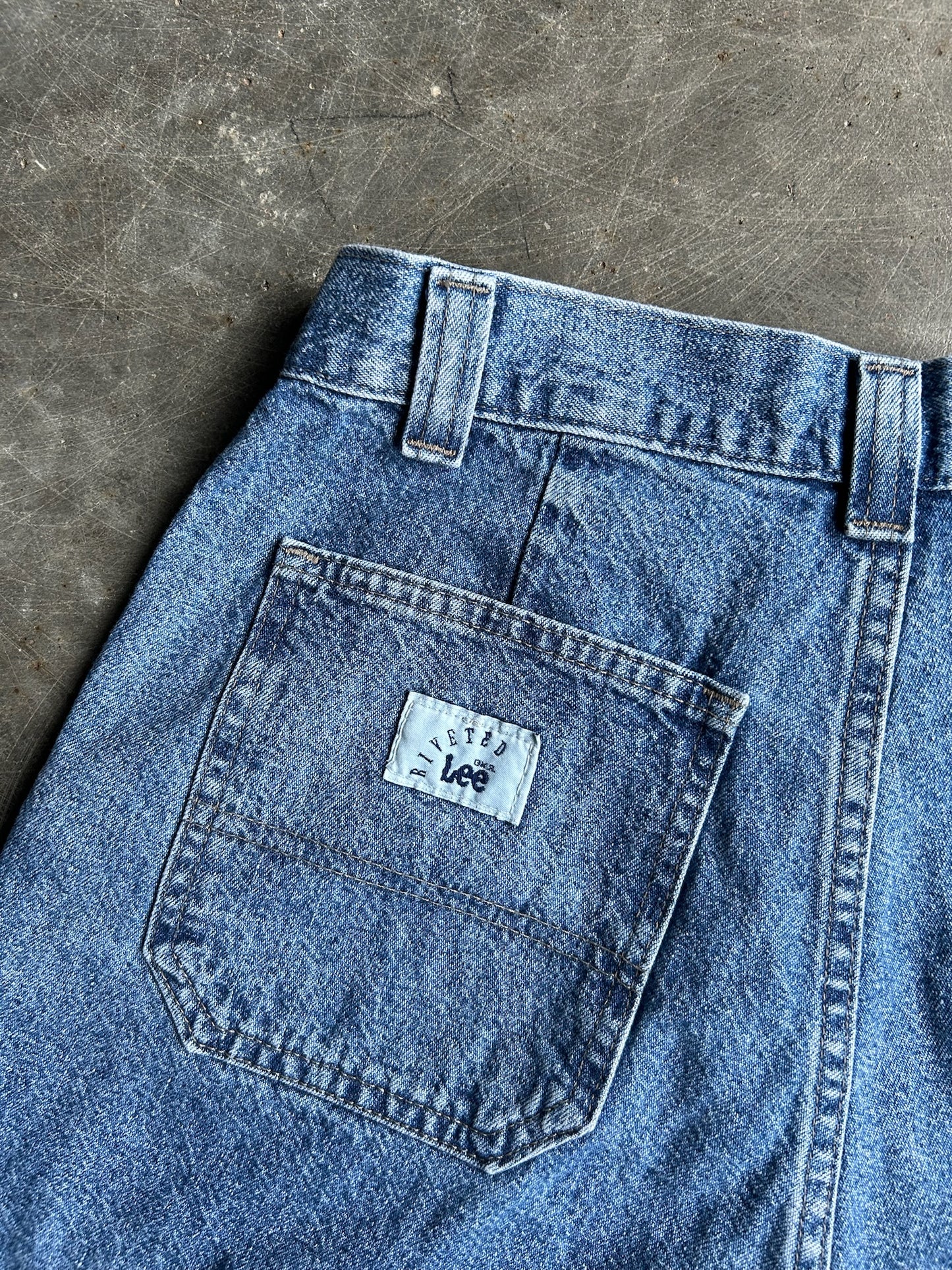 Vintage Medium Wash Lee Denim Shorts - 30