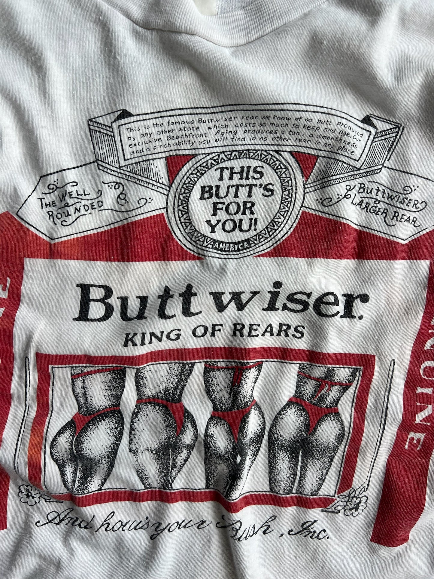 Vintage Buttwiser King Of Rears Shirt - L