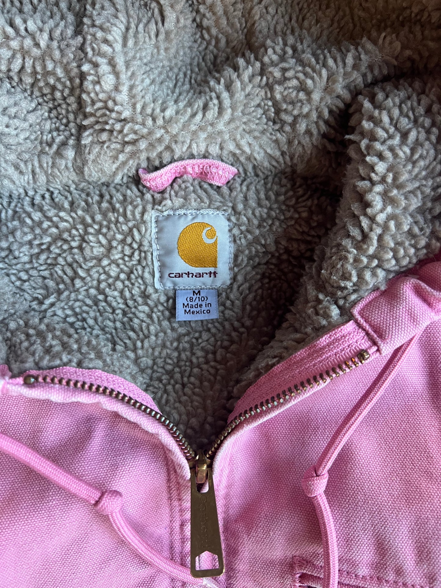 Vintage Sherpa Lined Pink Carhartt Jacket - M