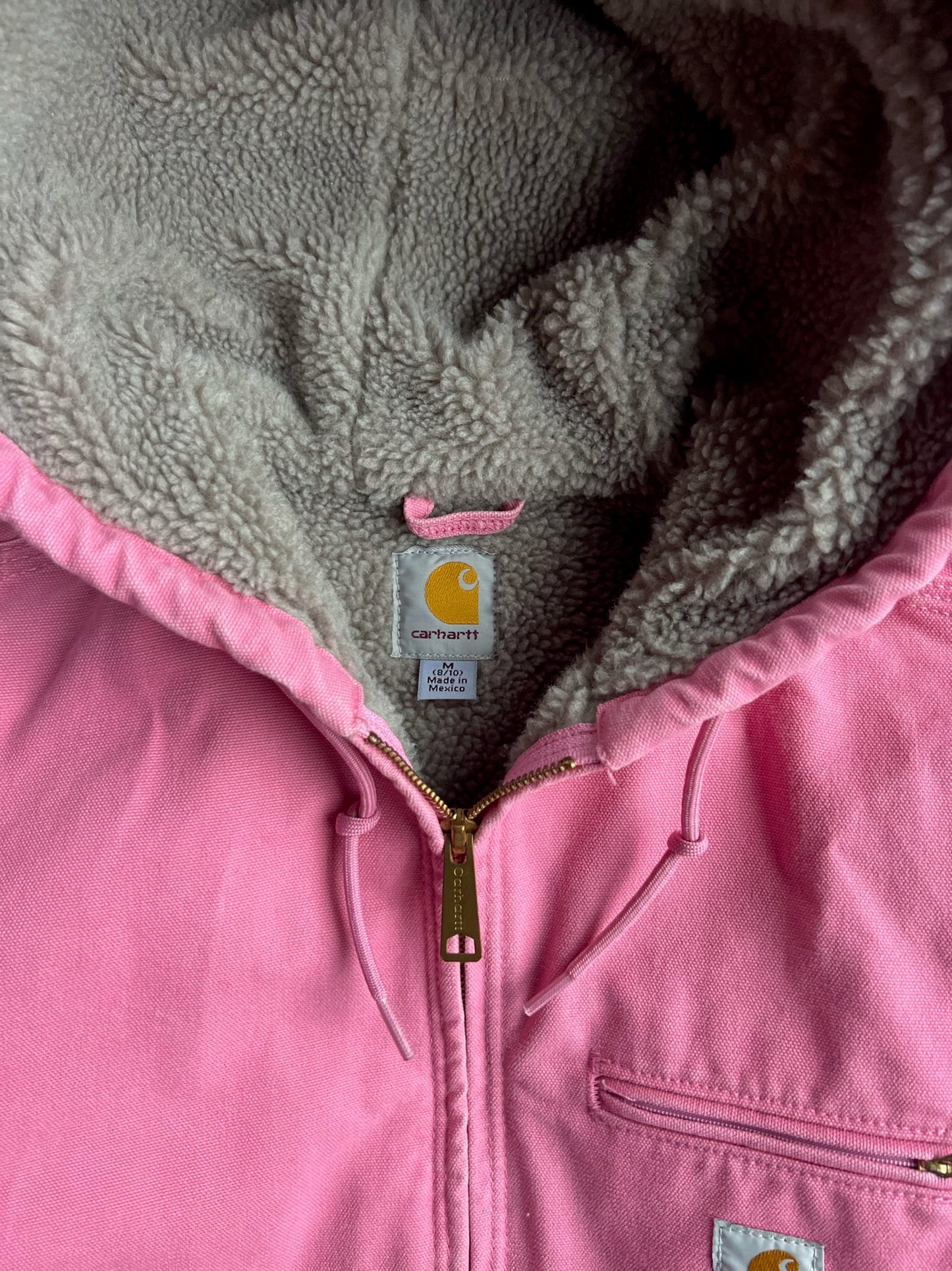 Vintage Baby Pink Fleece Lined Carhartt Jacket - M