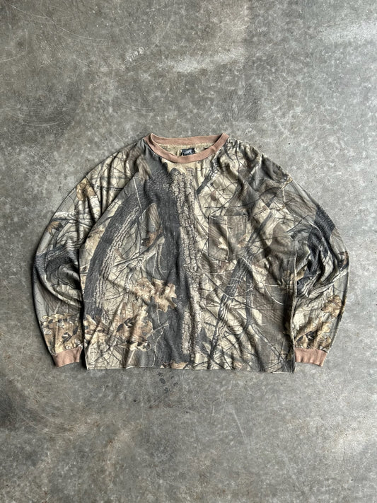 Vintage Ace Sportswear Realtree Long Sleeve Camo Tee - XXL