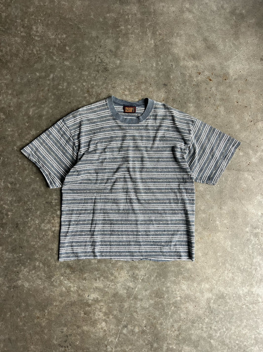 Vintage Grey Striped Faded Glory Shirt - L